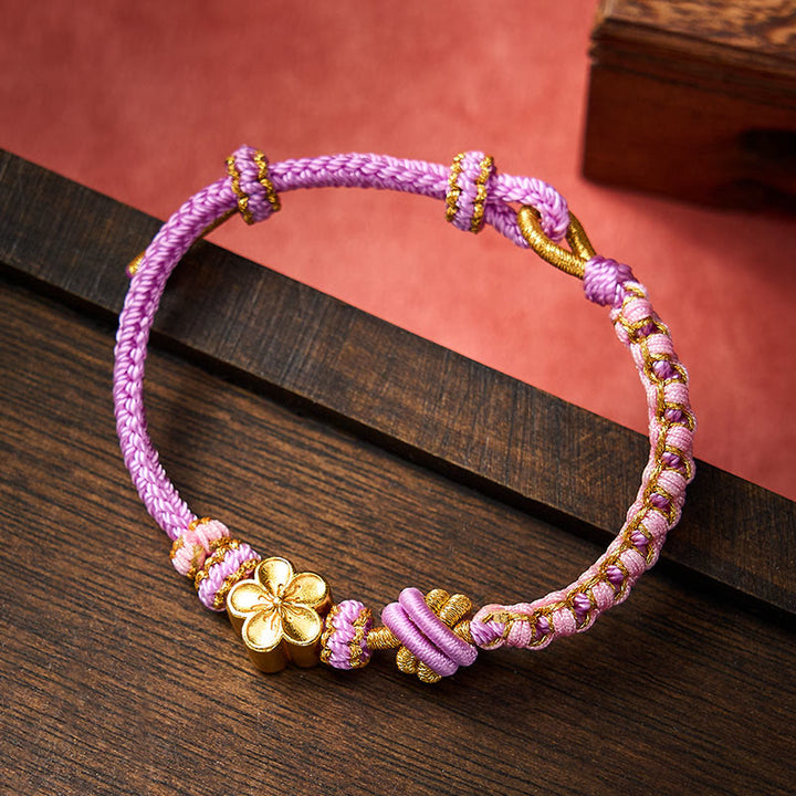 Buddha Stones Pulsera ajustable con nudo de cuerda trenzada - image 27