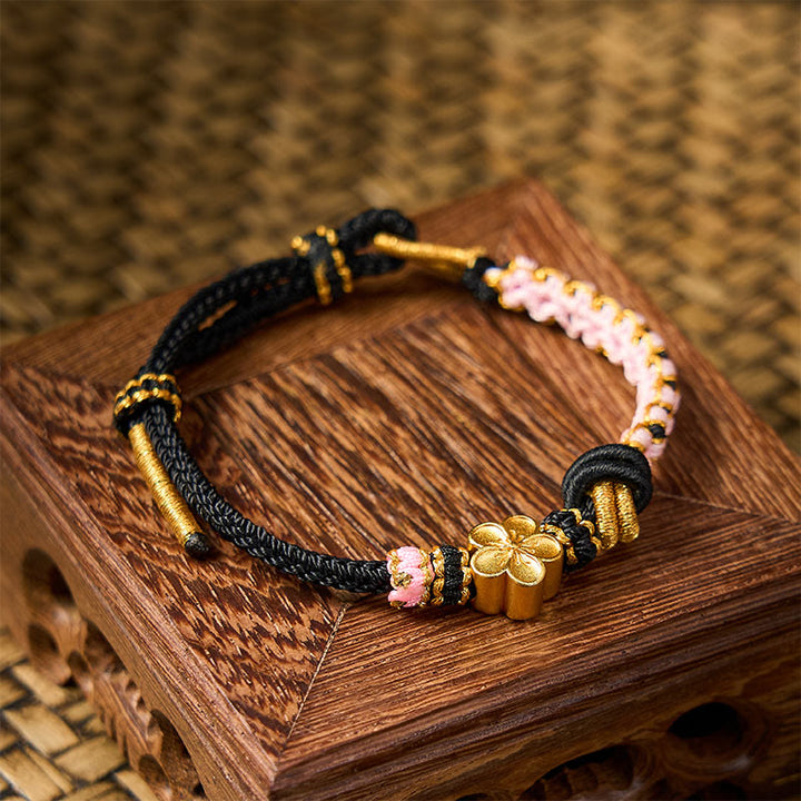 Buddha Stones Pulsera ajustable con nudo de cuerda trenzada - image 9