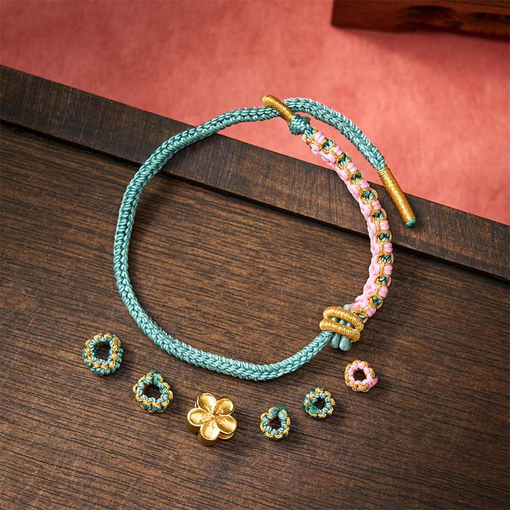 Buddha Stones Pulsera ajustable con nudo de cuerda trenzada - image 16