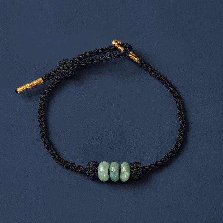 Buddha Stones Pulsera ajustable de protección hecha a mano con hilo rojo trenzado y cuentas de jade de 3 mm. - image 20