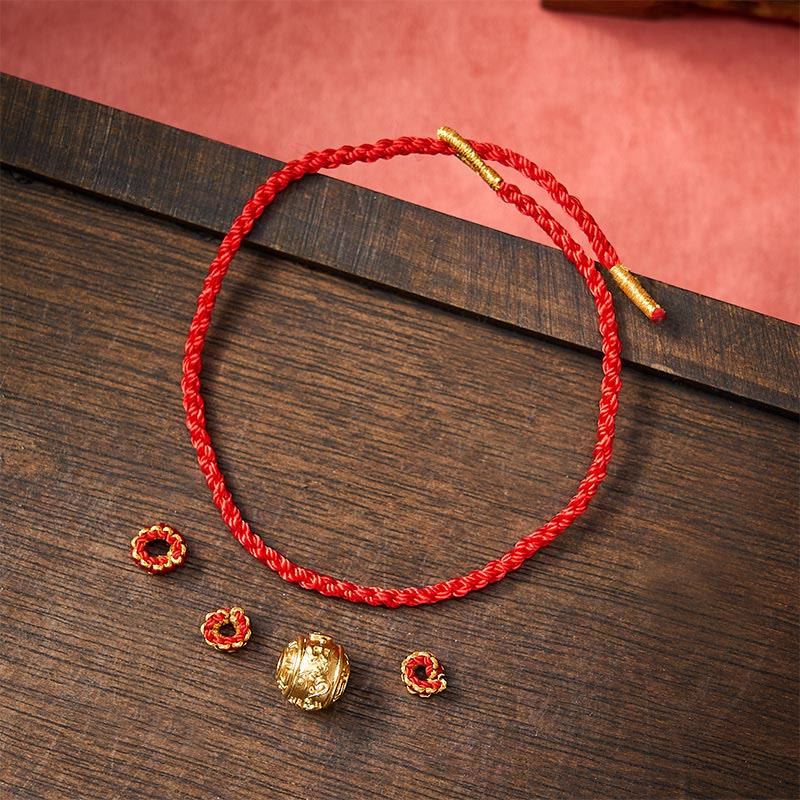 Buddha Stones Pulsera ajustable DIY tejida a mano con hilo rojo, símbolo de fuerza Om Mani Padme Hum - image 13