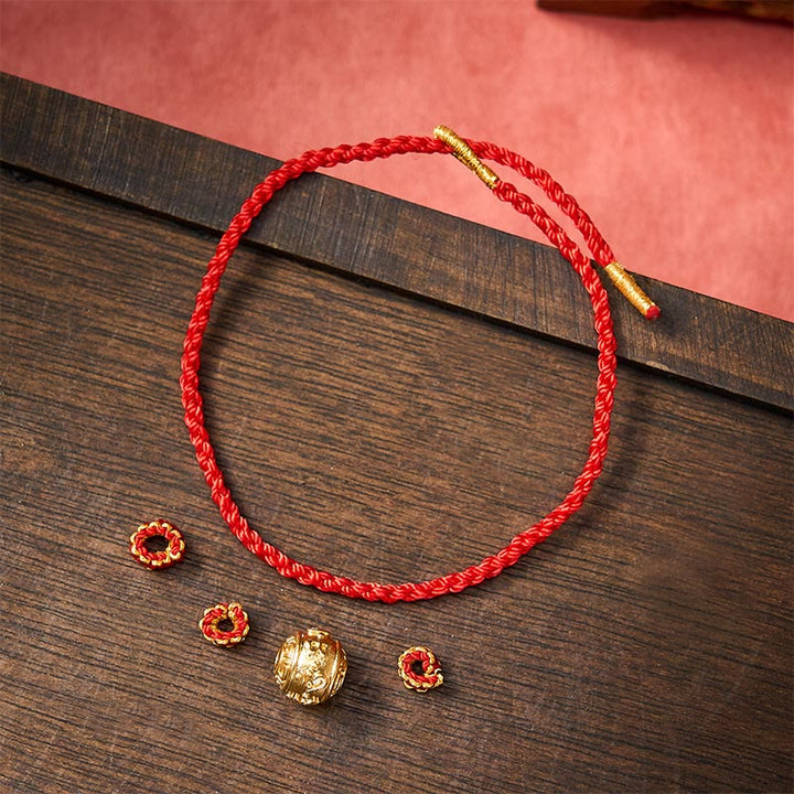 Buddha Stones Pulsera ajustable DIY tejida a mano con hilo rojo, símbolo de fuerza Om Mani Padme Hum - image 13