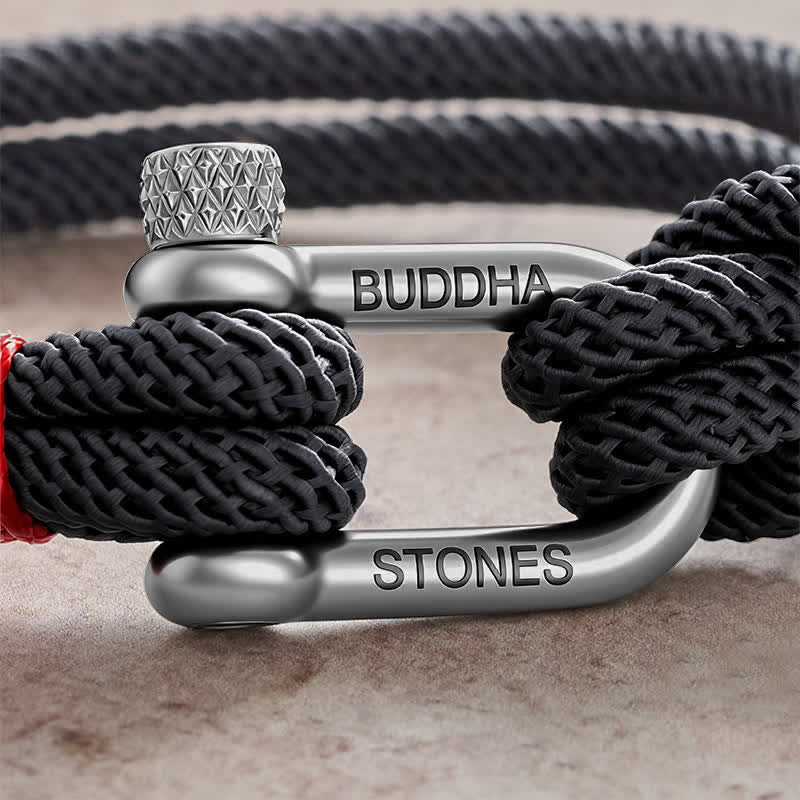 Buddha Stones Pulsera de estimulación con grillete de acero de titanio - image 12