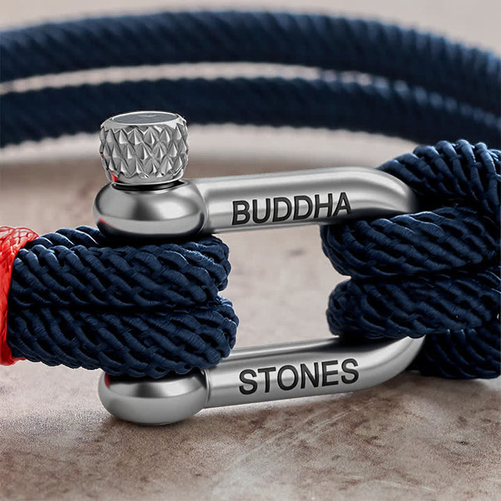 Buddha Stones Pulsera de estimulación con grillete de acero de titanio - image 3
