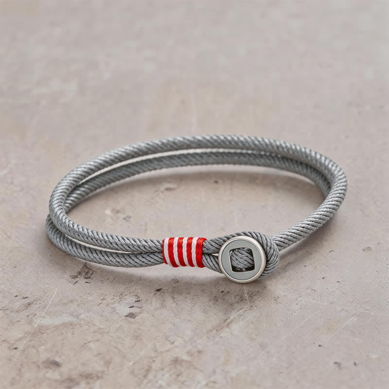 Buddha Stones Pulsera protectora de doble vuelta con botón de plata de ley 925 - Gris - Circunferencia de la muñeca: 7,9–8,2 pulgadas (20–21 cm) - image 11