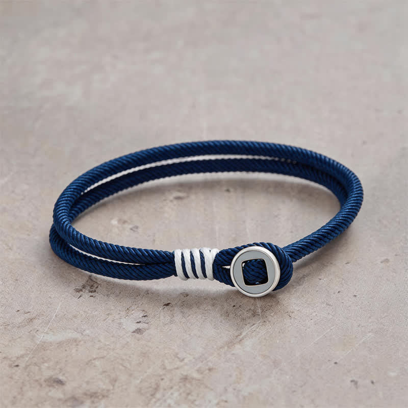 Buddha Stones Pulsera protectora de doble vuelta con botón de plata de ley 925 - Azul marino - Circunferencia de la muñeca: 7,9–8,2 pulgadas (20–21 cm) - image 13
