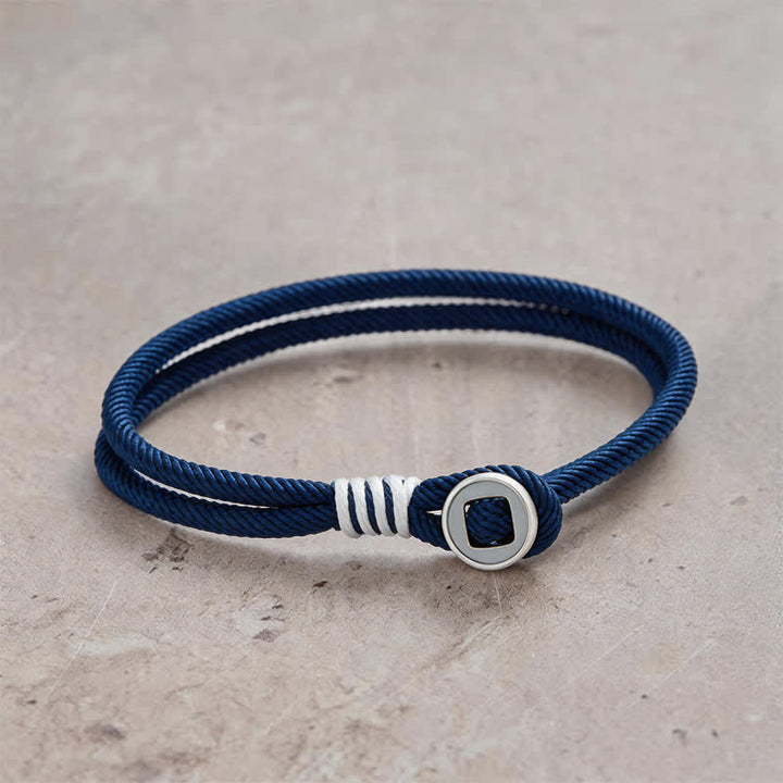 Buddha Stones Pulsera protectora de doble vuelta con botón de plata de ley 925 - Azul marino - Circunferencia de la muñeca: 7,9–8,2 pulgadas (20–21 cm) - image 13