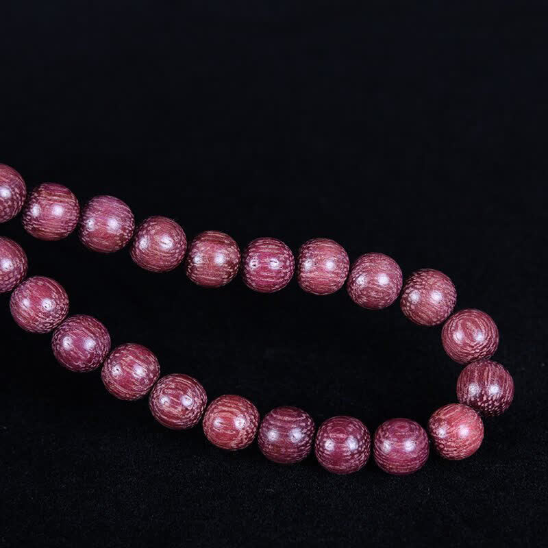 Buddha Stones Mala de 108 cuentas de calabaza Peltogyne natural - image 19
