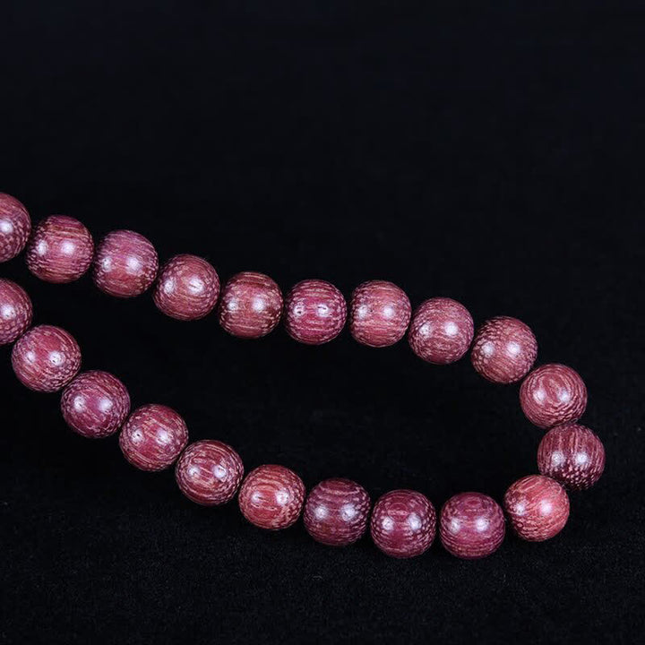 Buddha Stones Mala de 108 cuentas de calabaza Peltogyne natural - image 19