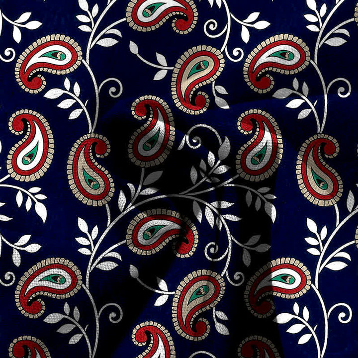 Buddha Stones Pantalones de mujer de algodón y lino con estampado bohemio de cachemir, cintura elástica y pernera ancha con bolsillos. - image 3