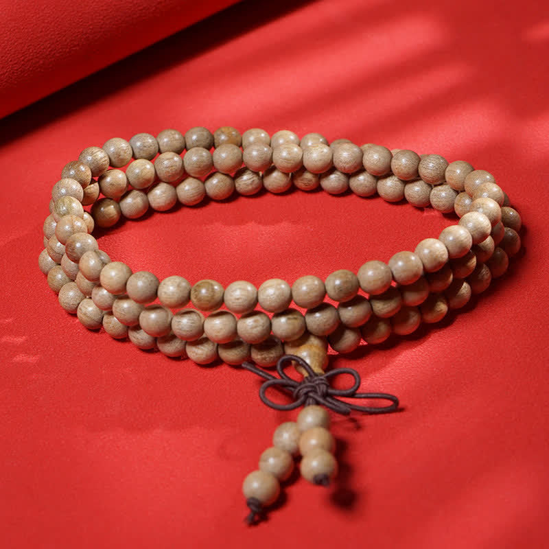 Buddha Stones Mala de 108 cuentas de madera de alcanfor natural, perseverancia - image 1