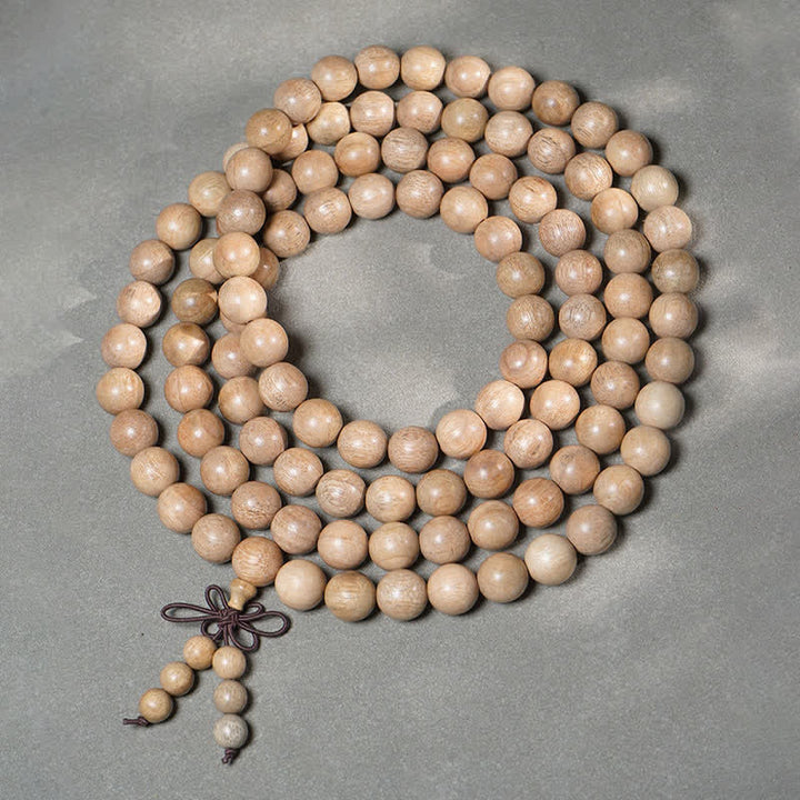 Buddha Stones Mala de 108 cuentas de madera de alcanfor natural, perseverancia - 12 mm - image 9