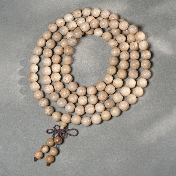 Buddha Stones Mala de 108 cuentas de madera de alcanfor natural, perseverancia - 10 mm - image 8