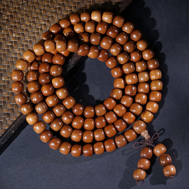 Buddha Stones Madera de azufaifa natural 108 cuentas Mala - image 4