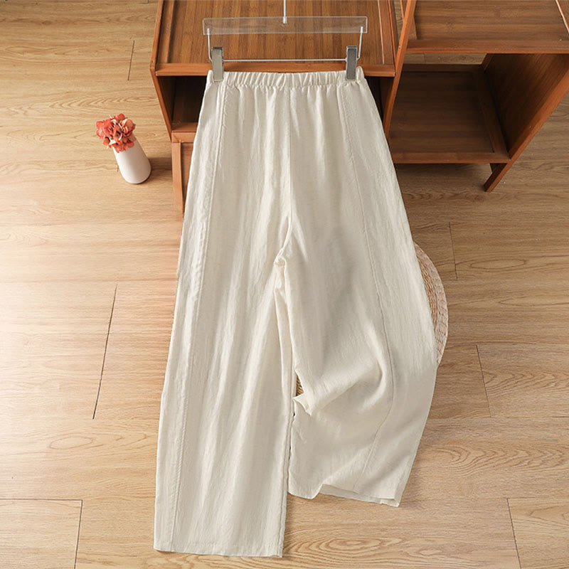 Buddha Stones Pantalones cortos minimalistas de verano con cordón ajustable, color liso, para mujer, de pierna recta y con bolsillos. - image 1