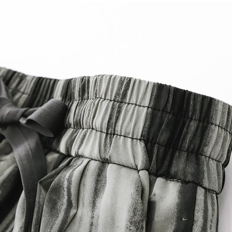 Buddha Stones Pantalones largos de verano elegantes e informales con cordón ajustable y rayas verticales para mujer, de pierna recta y con bolsillos. - image 11