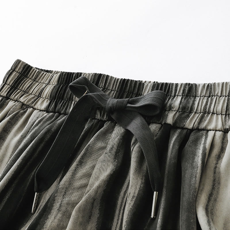 Buddha Stones Pantalones largos de verano elegantes e informales con cordón ajustable y rayas verticales para mujer, de pierna recta y con bolsillos. - image 10