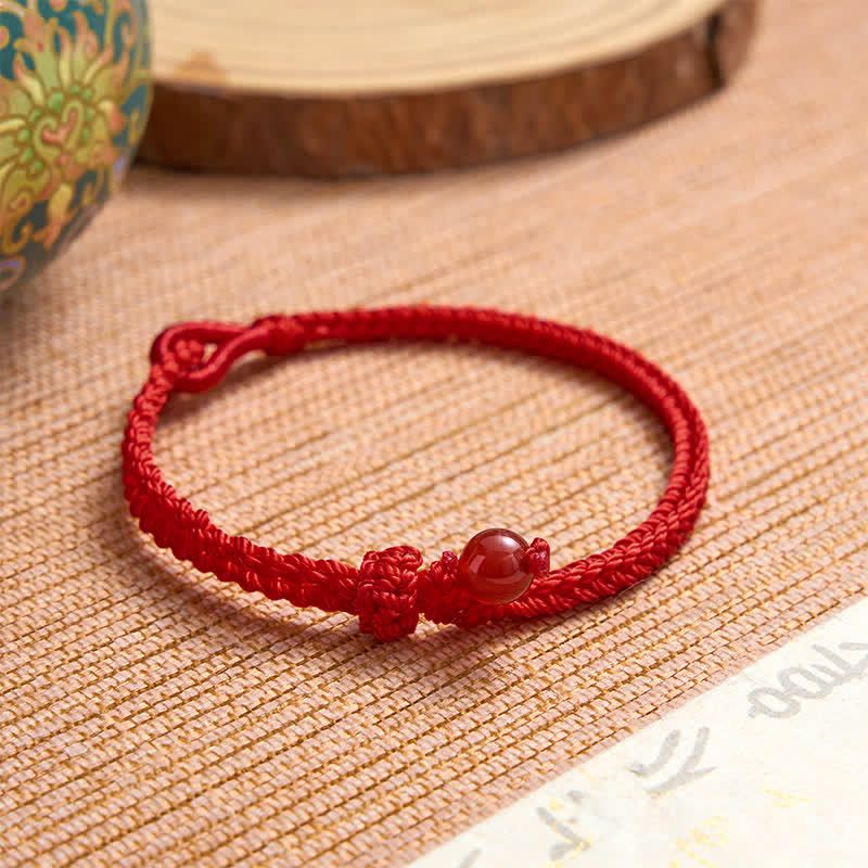 Buddha Stones Pulsera de equilibrio de aventurina verde con hilo rojo - image 20