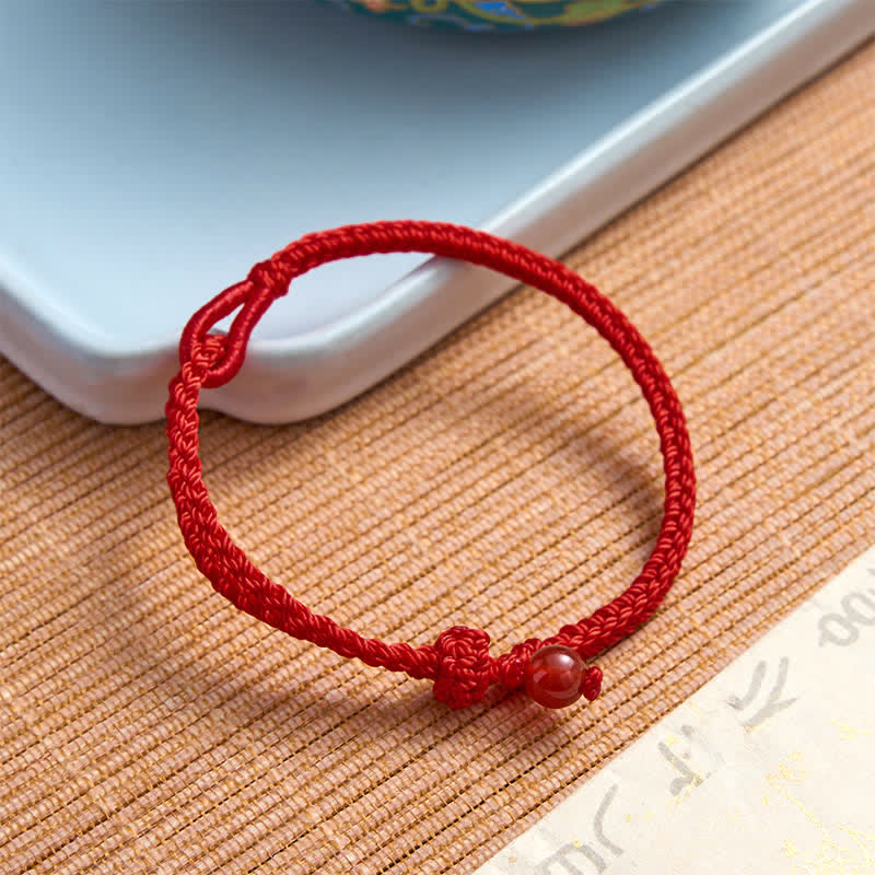 Buddha Stones Pulsera de equilibrio de aventurina verde con hilo rojo - image 19