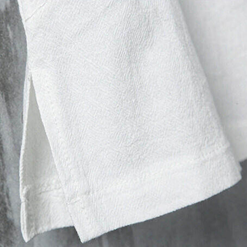 Buddha Stones Camisas de manga corta para hombre estilo Tang, informales, con botones de rana y estampado de bambú, ideales para el verano. - image 7