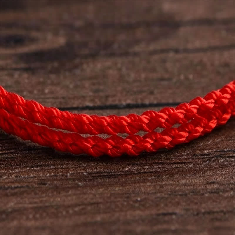 Buddha Stones Pulsera ajustable trenzada con cuentas retorcidas tejida a mano en hilo rojo - image 9