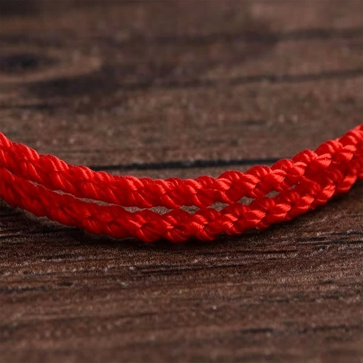 Buddha Stones Pulsera ajustable trenzada con cuentas retorcidas tejida a mano en hilo rojo - image 9