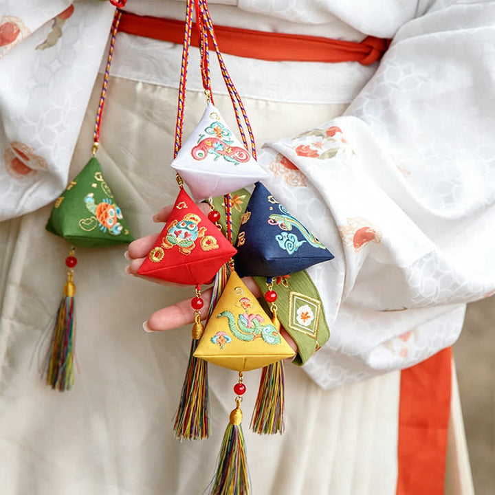 Buddha Stones Bordado Zongzi Triángulo Escorpión Lindo Animal Decoración - image 20