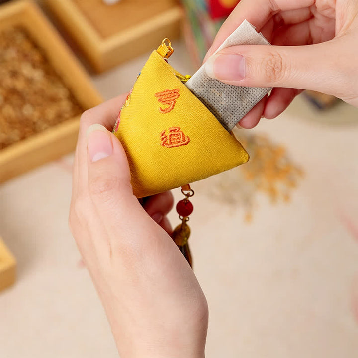 Buddha Stones Bordado Zongzi Triángulo Escorpión Lindo Animal Decoración - image 12