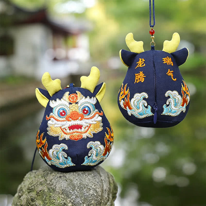 Buddha Stones Lucky Pi Xiu Qilin Dragón Zorro Riqueza Decoración de Animales Lindos - Dragón - image 0