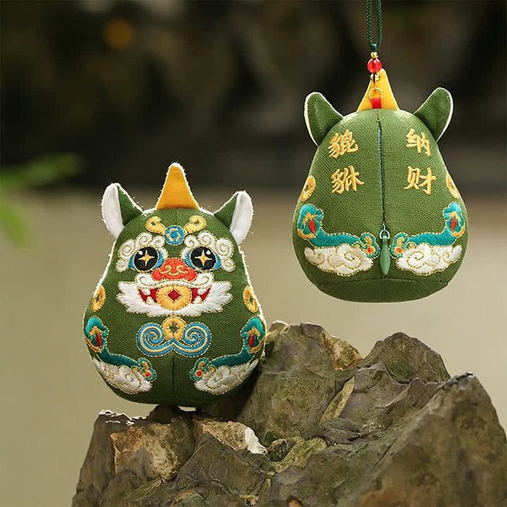 Buddha Stones Lucky Pi Xiu Qilin Dragón Zorro Riqueza Decoración de Animales Lindos - Pixiu - image 5