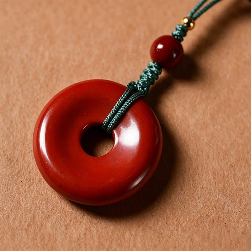 Buddha Stones Mala de protección con hebilla de paz de sándalo rojo, tejido a mano, 108 cuentas. - image 11
