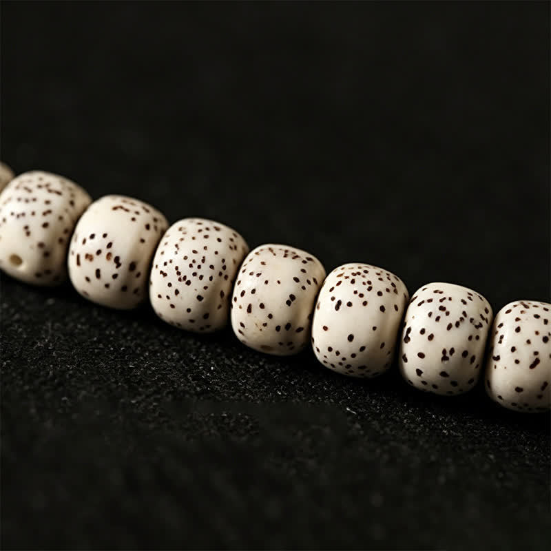 Buddha Stones Mala tibetana de 108 cuentas tejida a mano con semillas de Bodhi y estrella de la luna, símbolo de sabiduría. - image 11