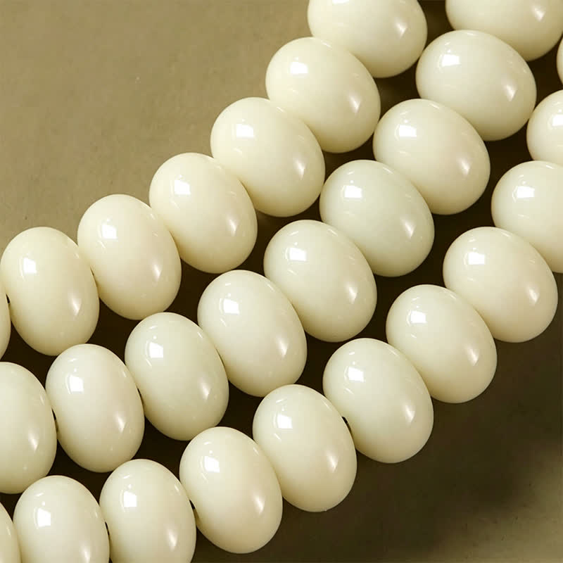 Buddha Stones Mala étnica tejida a mano de 108 cuentas con semillas de Bodhi blancas, Bodhisattva Tara Hope - image 16