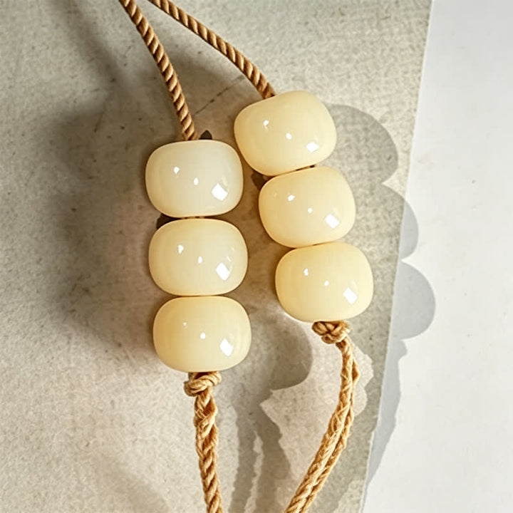 Buddha Stones Colgante de raíz de loto Bodhi Purity 108 cuentas redondas pulidas a mano Mala - image 11
