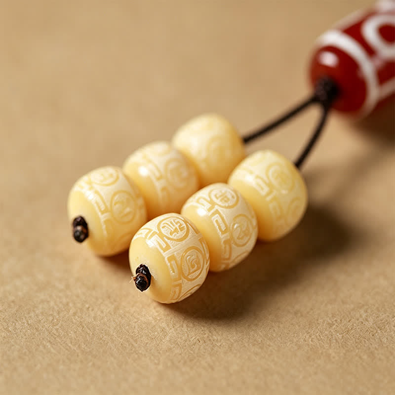 Buddha Stones Mala vintage de 108 cuentas tejidas a mano con semillas de Bodhi - image 14
