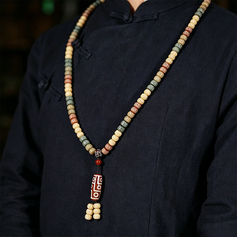 Buddha Stones Mala vintage de 108 cuentas tejidas a mano con semillas de Bodhi - image 11