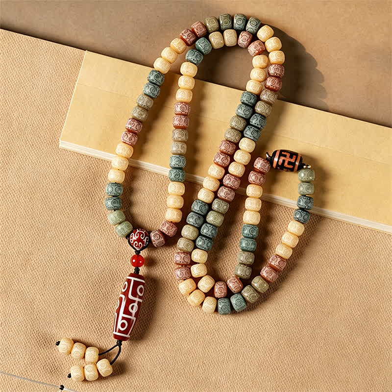Buddha Stones Mala vintage de 108 cuentas tejidas a mano con semillas de Bodhi - image 4