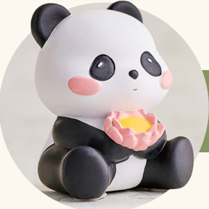 Buddha Stones Soporte para teléfono de resina con diseño de panda loto y animales adorables. - image 26