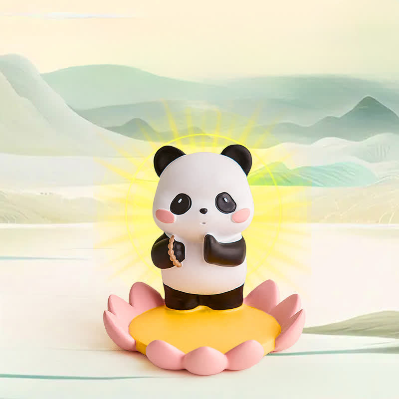 Buddha Stones Soporte para teléfono de resina con diseño de panda loto y animales adorables. - image 14