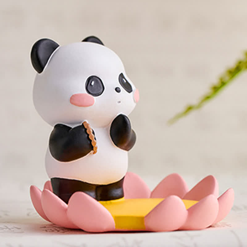 Buddha Stones Soporte para teléfono de resina con diseño de panda loto y animales adorables. - image 16