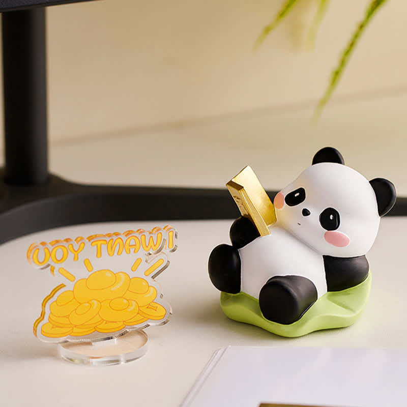 Buddha Stones Soporte para teléfono de resina con diseño de panda loto y animales adorables. - image 10