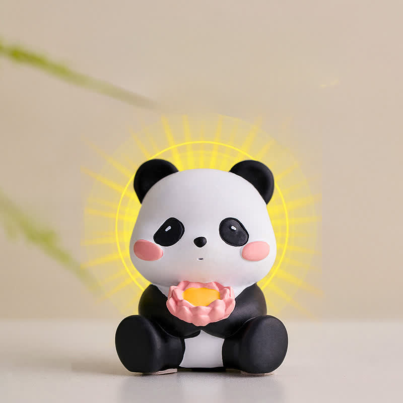 Buddha Stones Soporte para teléfono de resina con diseño de panda loto y animales adorables. - image 25