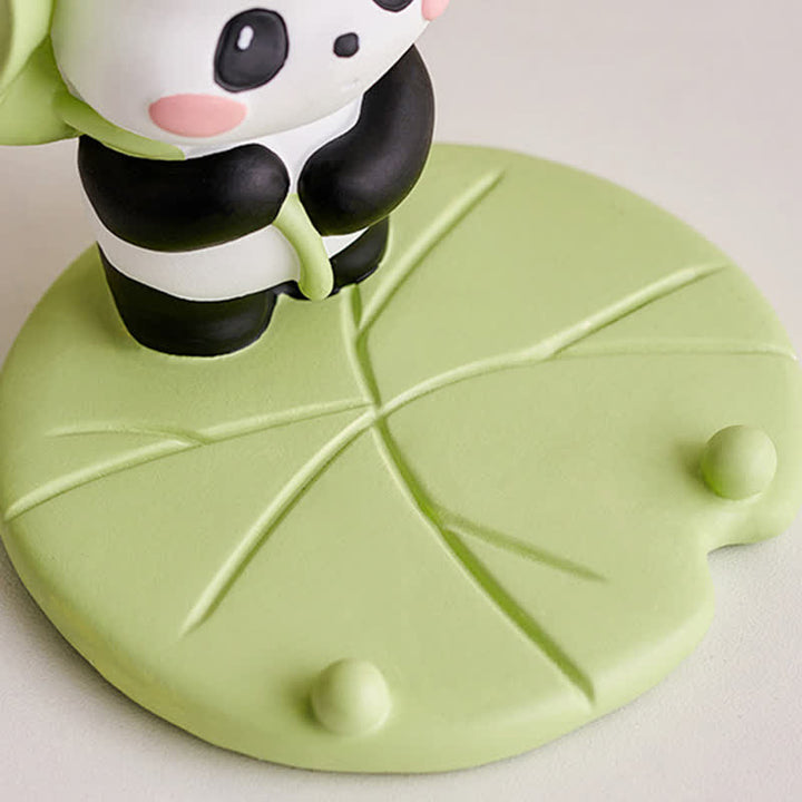 Buddha Stones Soporte para teléfono de resina con diseño de panda loto y animales adorables. - image 21