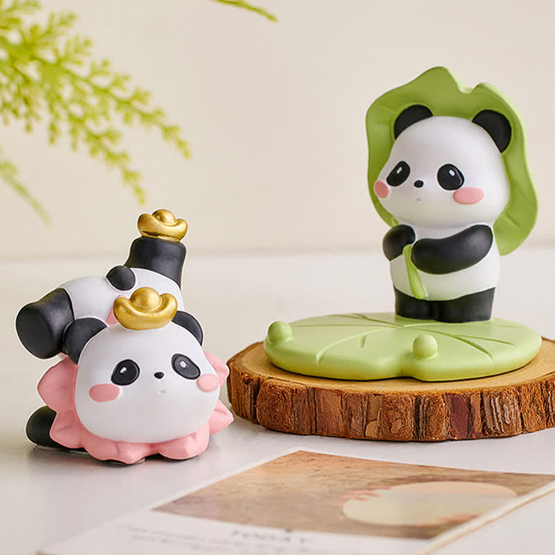 Buddha Stones Soporte para teléfono de resina con diseño de panda loto y animales adorables. - image 4