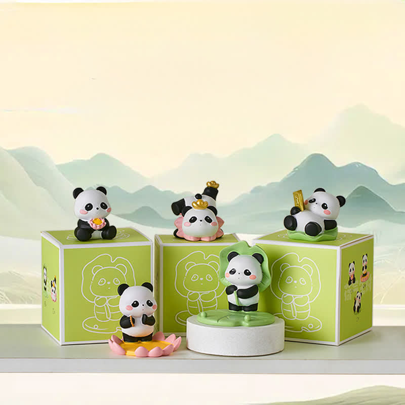 Buddha Stones Soporte para teléfono de resina con diseño de panda loto y animales adorables. - image 1