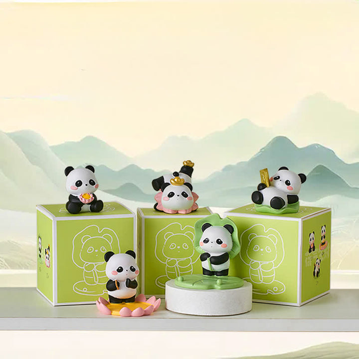 Buddha Stones Soporte para teléfono de resina con diseño de panda loto y animales adorables. - image 1