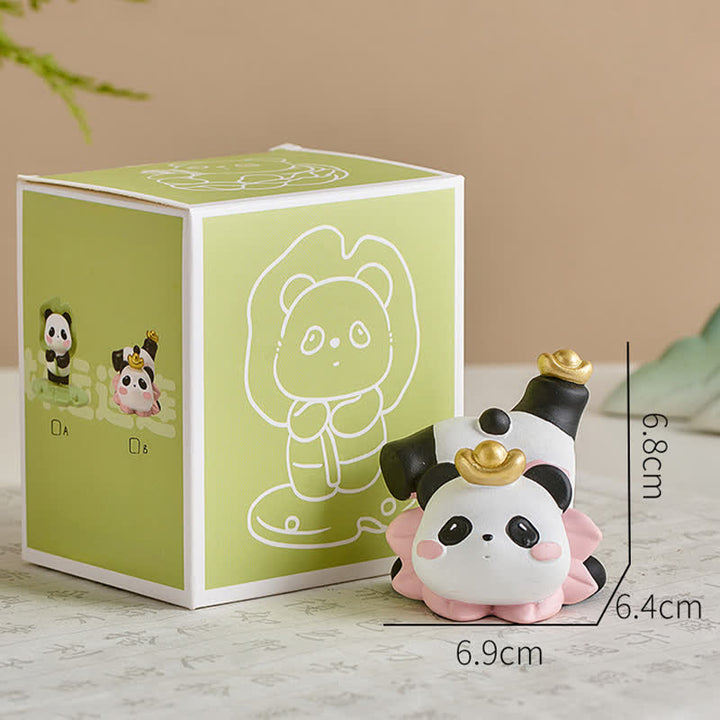 Buddha Stones Soporte para teléfono de resina con diseño de panda loto y animales adorables. - Panda - Acostado - Resina (Protección ♥ Estabilidad Energía) - image 17