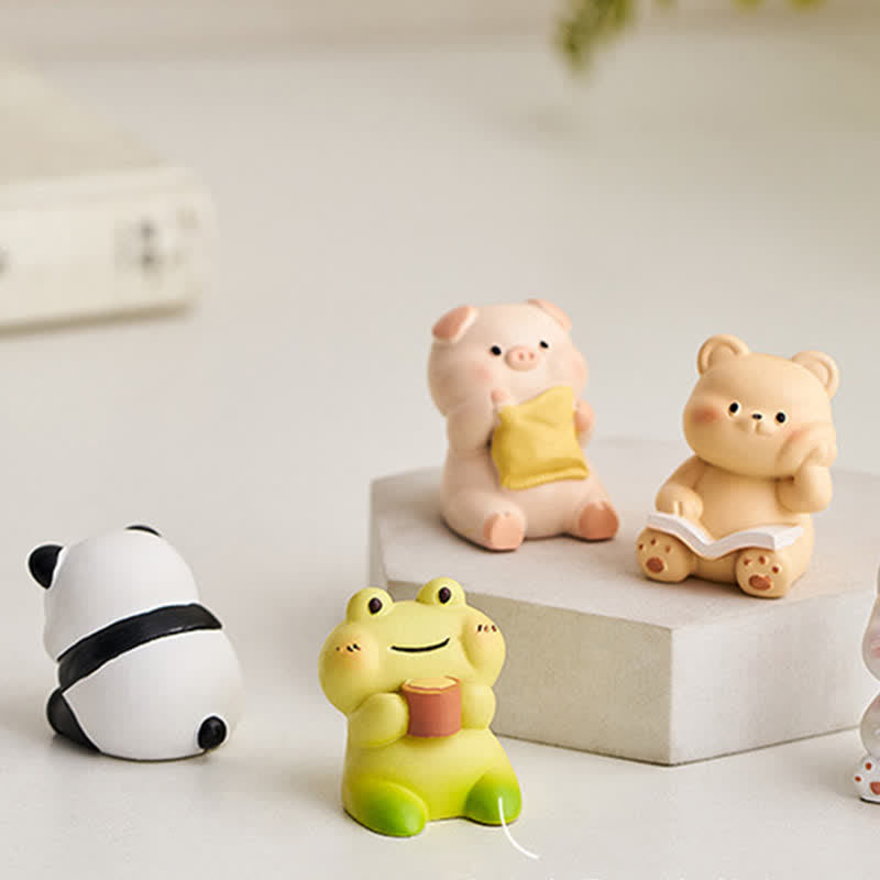 Buddha Stones Silla mecedora de resina estilo Kawaii con forma de animal, cómoda y decorativa para el escritorio. - image 14