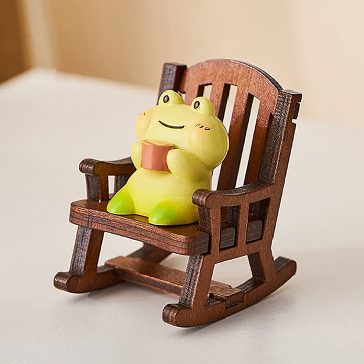 Buddha Stones Silla mecedora de resina estilo Kawaii con forma de animal, cómoda y decorativa para el escritorio. - image 0