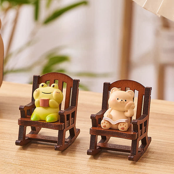 Buddha Stones Silla mecedora de resina estilo Kawaii con forma de animal, cómoda y decorativa para el escritorio. - image 3